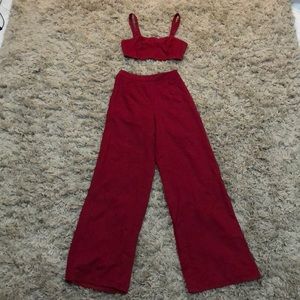 Red matching set- Fashion Nova
